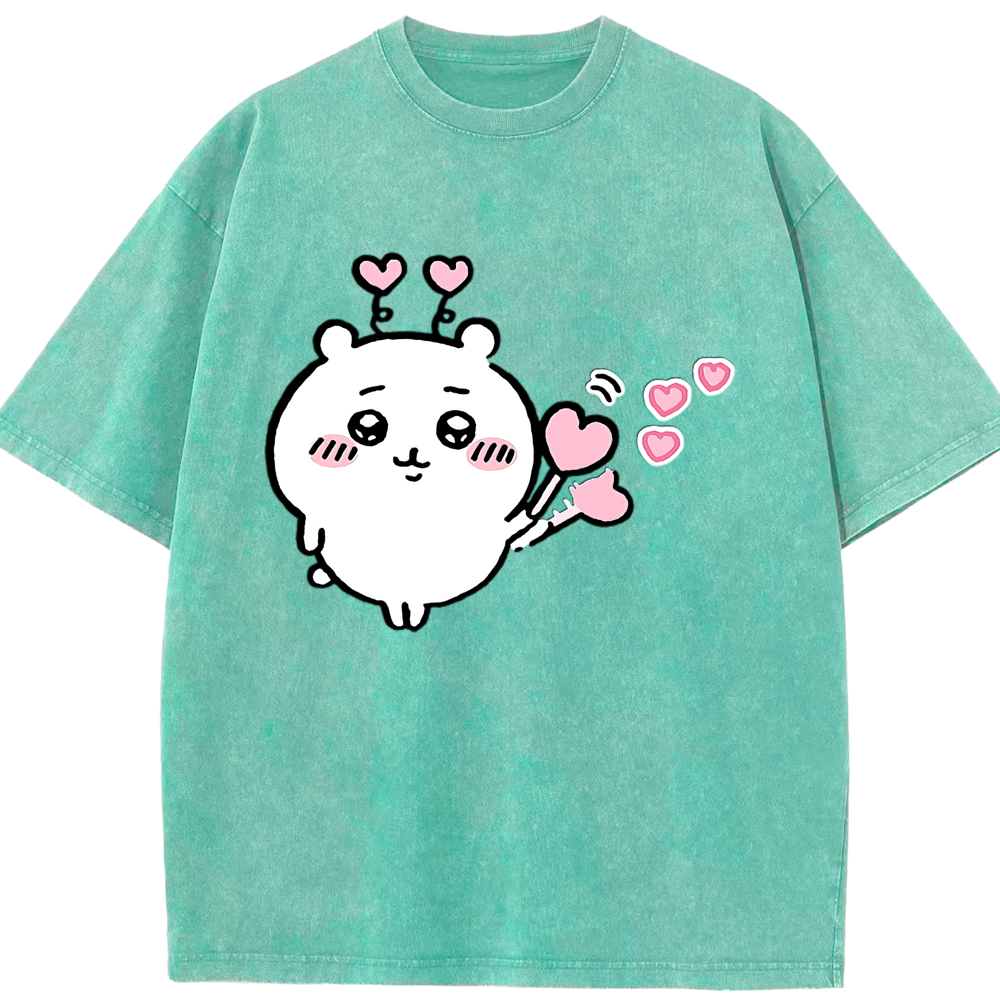 （画像用） ちいかわ ちいかわ Chii-kawa chiikawa 綿100% ヴィンテージ風 半袖Tシャツ（フロントプリント）